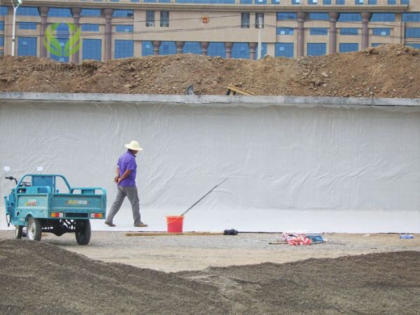 防水毯部分施工-新疆工地
